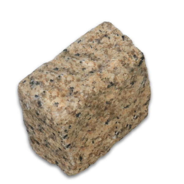 Đá cubic 10x10x8cm granite vàng Bình Định chẻ tay