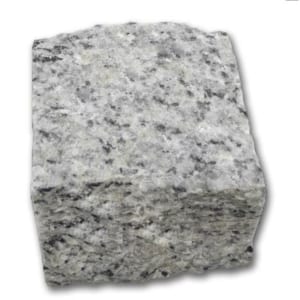 Đá cubic 10x10x8cm granite trắng suối lau chẻ tay
