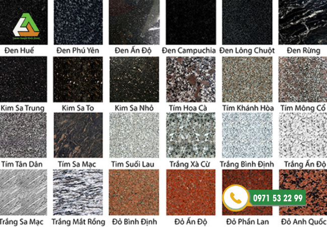 Một số mẫu đá Granite phổ biến trên thị trường đá ốp lát