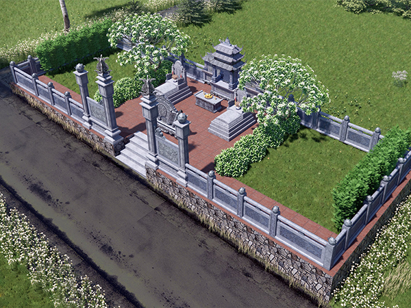 Thiết kế xây dựng khu lăng mộ đá gia đình đẹp nhất tại Việt Nam